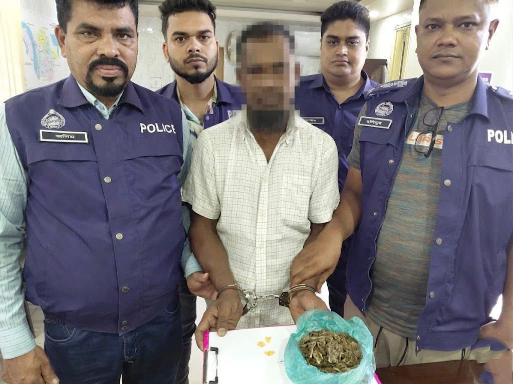 ভোলার বোরহানউদ্দিনে মাদকবিরোধী অভিযানে ইয়াবা ও গাঁজাসহ আটক ১