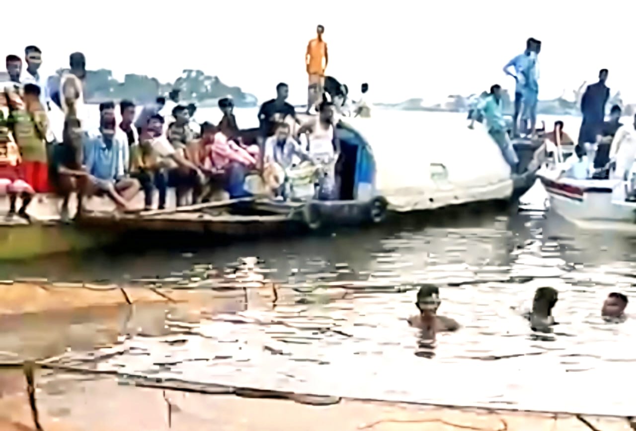 তাহিরপুরে পাটলাই নদীতে বরযাত্রীর  নৌকাডুবে ১ শিশু নিখোঁজ