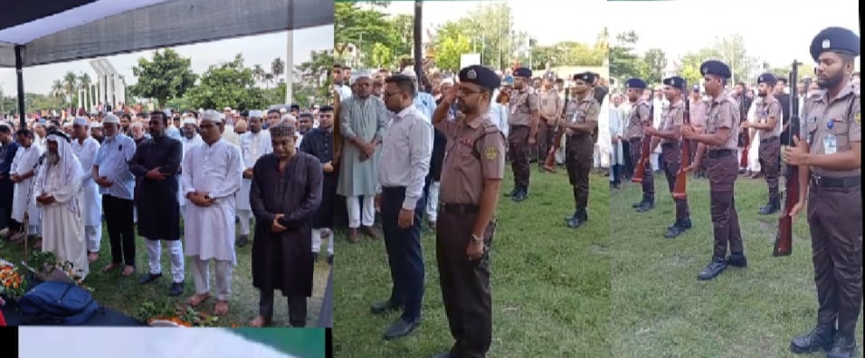রাষ্ট্রীয় মর্যাদায় বীর মুক্তিযোদ্ধা শাহরুজ্জামান মোর্ত্তজার শেষ বিদায়