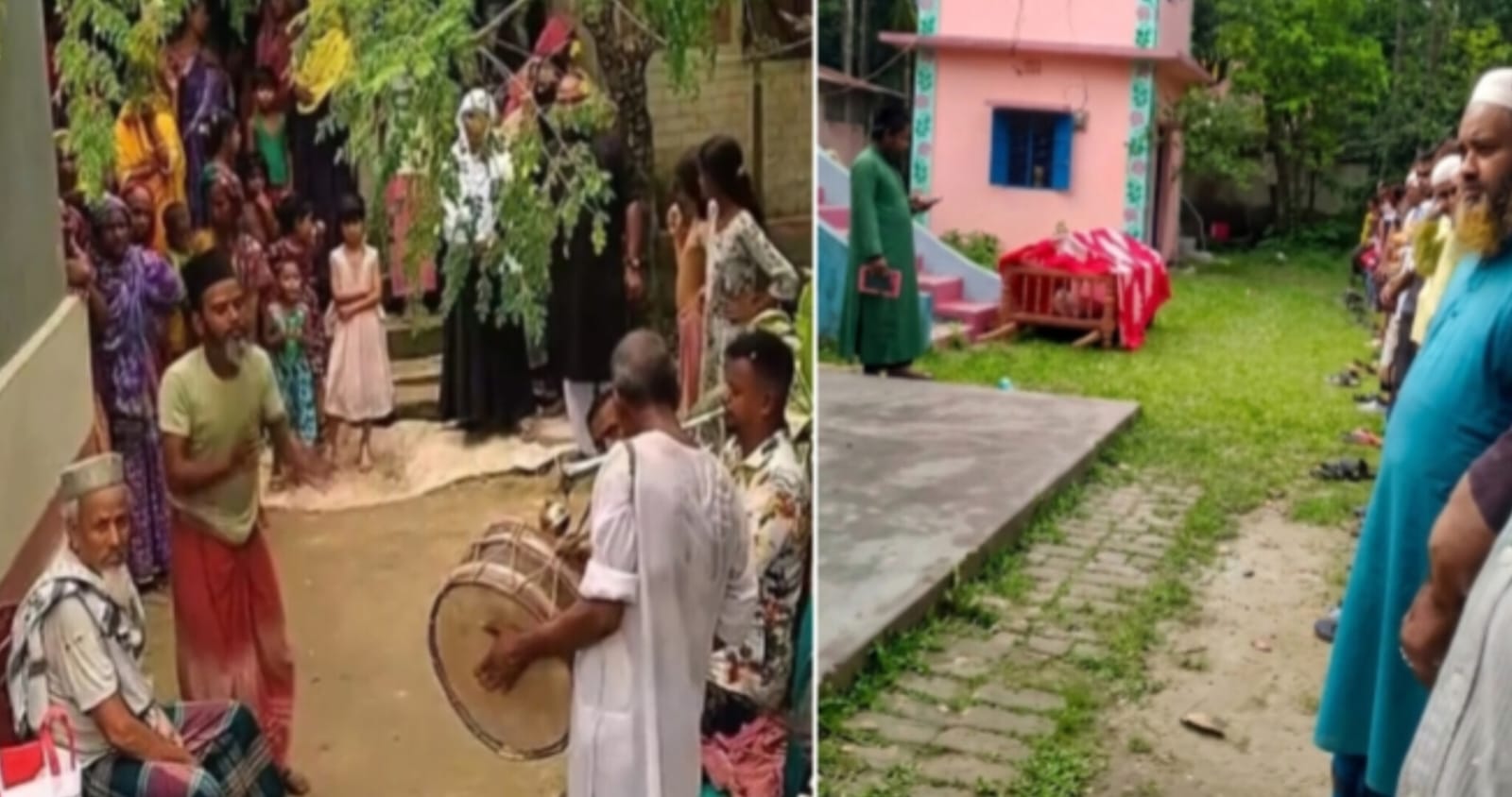 কটিয়াদীতে ​​বাবার মৃত্যুতে ঢোল-বাঁশি বাজিয়ে 'শোক প্রকাশ':তীব্র তোপের মুখে ক্ষমা চাইলেন সন্তান
