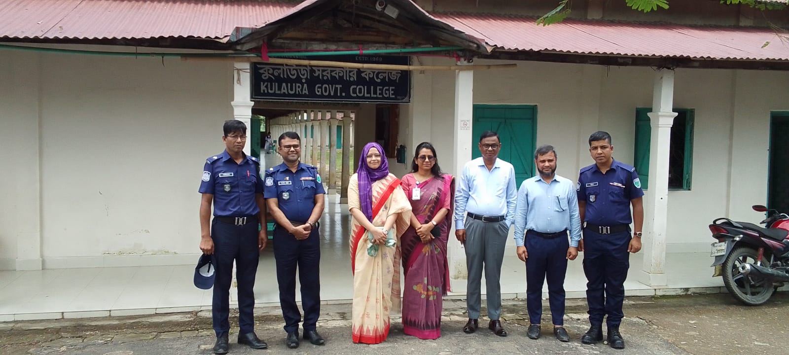 এইচএসসি পরীক্ষা কেন্দ্র আইনশৃংখলা বাহিনীর পরিদর্শন